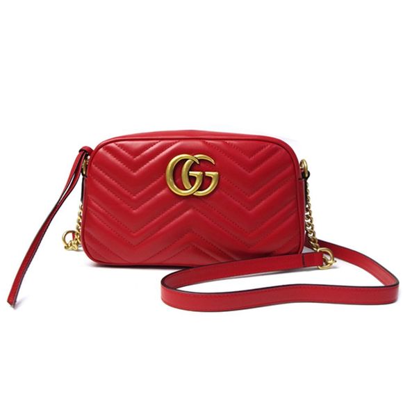 Gucci Shoulder Bag GG Marmont Red - Picture 1 of 5